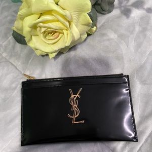 YSL Smooth Leather Bill pouch Black & Gold